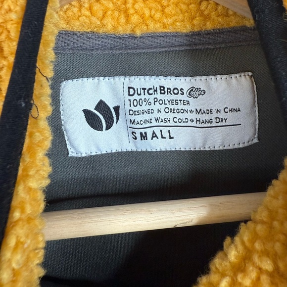 Dutch Bros Sherpa Fleece Colorblock 1/4 Snap Gorpcore Camp Coffee Size Small - Picture 5 of 9